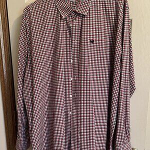 NICE Men's Cinch Western Shirt - Red, Black, Gray & White Plaid
